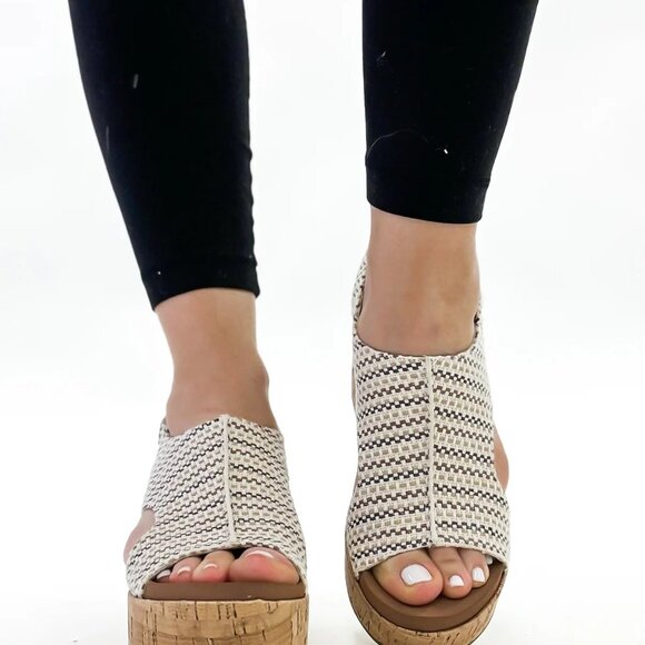 Corkys Miss Carley Tan Wedge Sandals – Size 7–11 - Picture 1 of 5